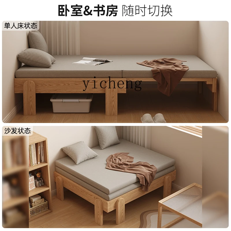 ZK Sofa Bed Modern Simple Foldable Single Bed Extendable Living Room Dual-use Double Sofa Bed desk decoration view 5