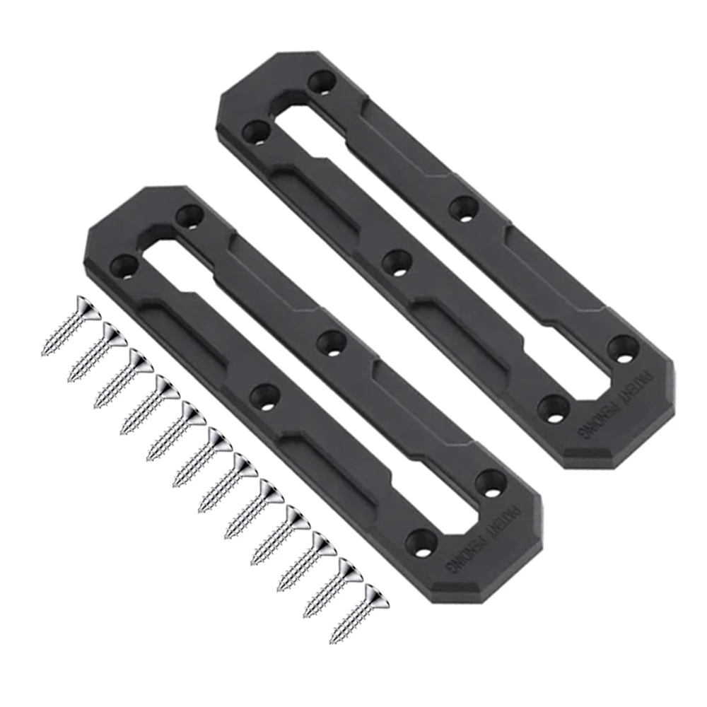 

2 шт. 6-дюймовые направляющие для каяков, кронштейн для крепления направляющей для каяков, крепление для каяков, низкопрофильная гусеница с 12 винтами, черный, 189 мм