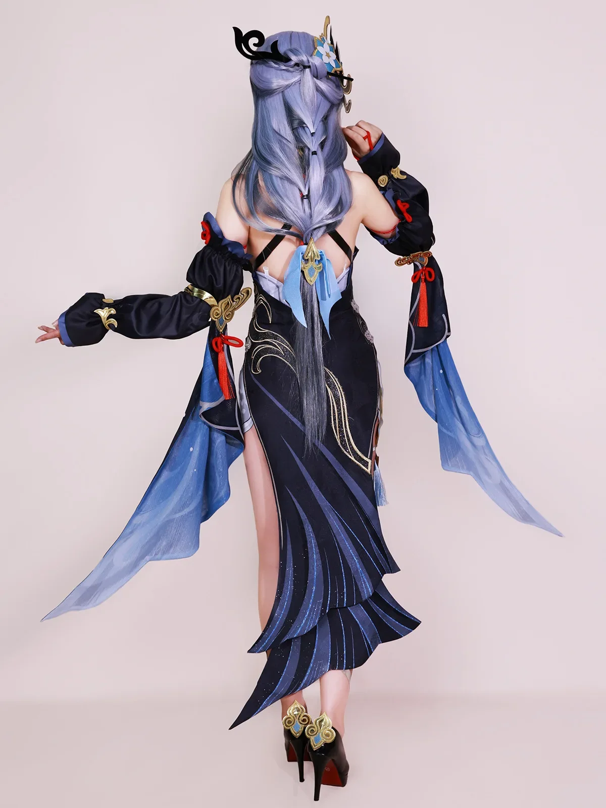 Frostflower Dew Shenhe Cosplay Kostüm Genshin Impact Perücke Uniform Anime Halloween Party Kostüme Frauen Spiel Charakter Outfit