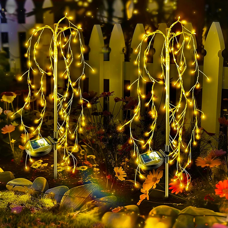Outdoor LED Firework Christmas Decor Solar Lights Waterproof Garden Party Fairy Solar Lights for Landscape Lawn Pathway Patio