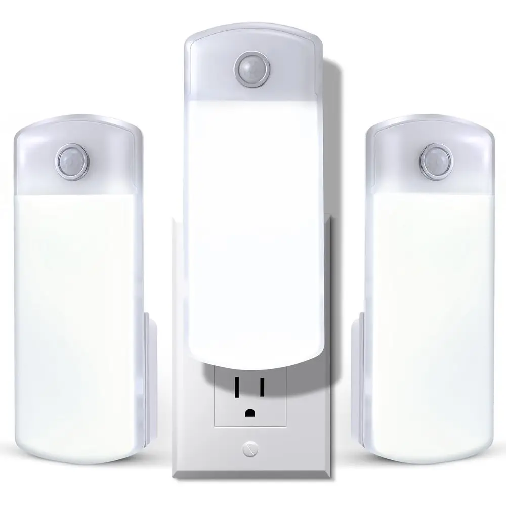 

3 Pack LED Power ailure Light, 4 in 1 Rechargeable Plug in lashlights with Motion Detection, LED Ency Lights or Home Power ailur