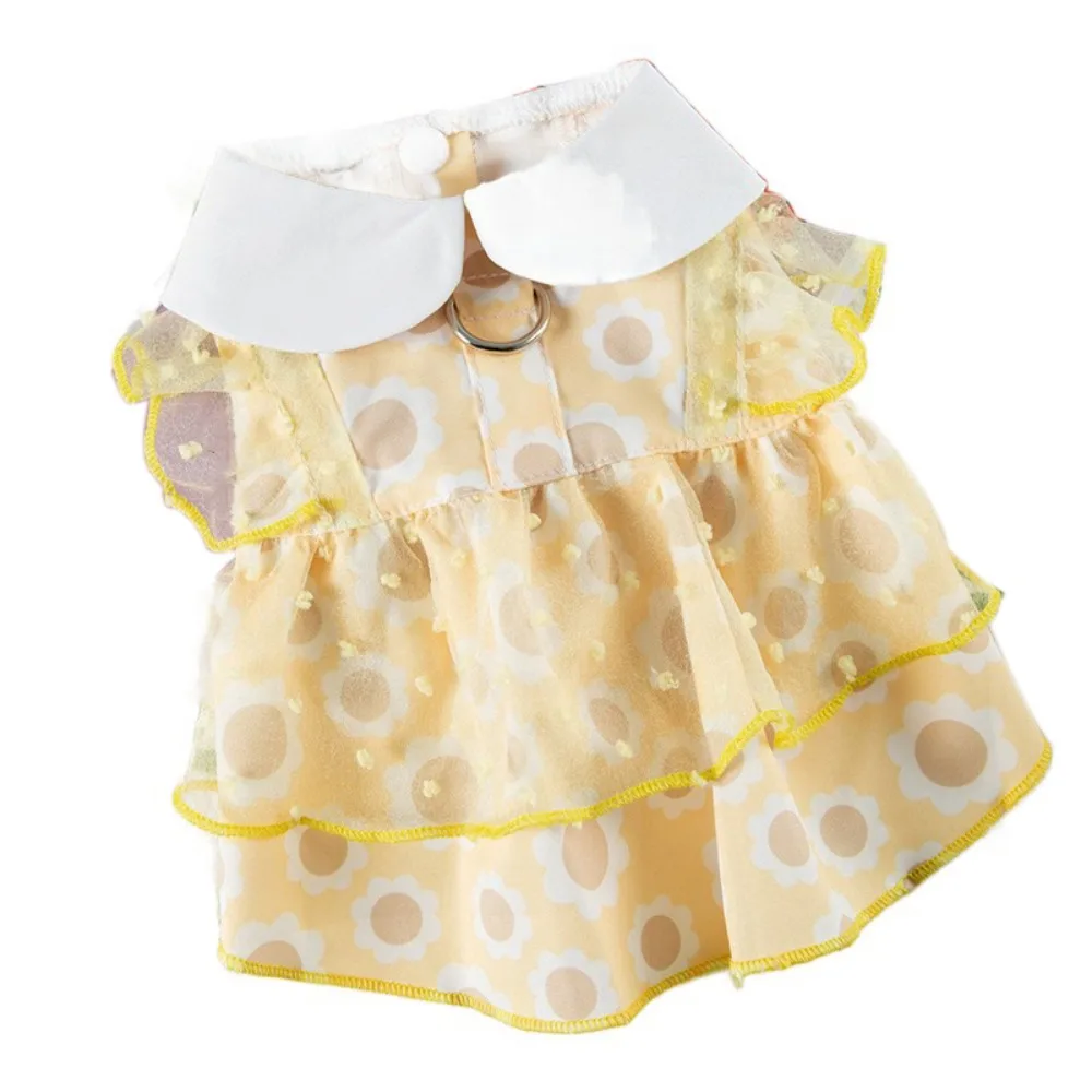 

Pet Clothing Soft Dogs Princess Dress Comfortable Lace Dog Sunflower Dress Breathable Sweet Cat Dress Party Birthday Decor