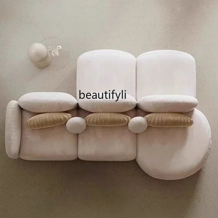 YH8  French minimalist creative double-sided combination oval sofa designer small apartment living room princess module sofa