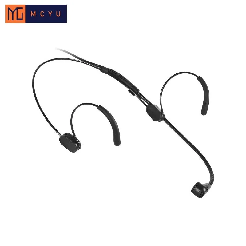 Profesyonel kulaklık siyah kablolu kondenser mikrofon kablosuz verici mikrofon 3.5mm Stereo vidalı kriko Mini XLR 3pin 4pin