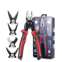 Replaceable Multifunctional Pliers 5 in 1 Set Wire Stripping Cutting Needle Nosed Pliers Electrician Special Scissor Tool