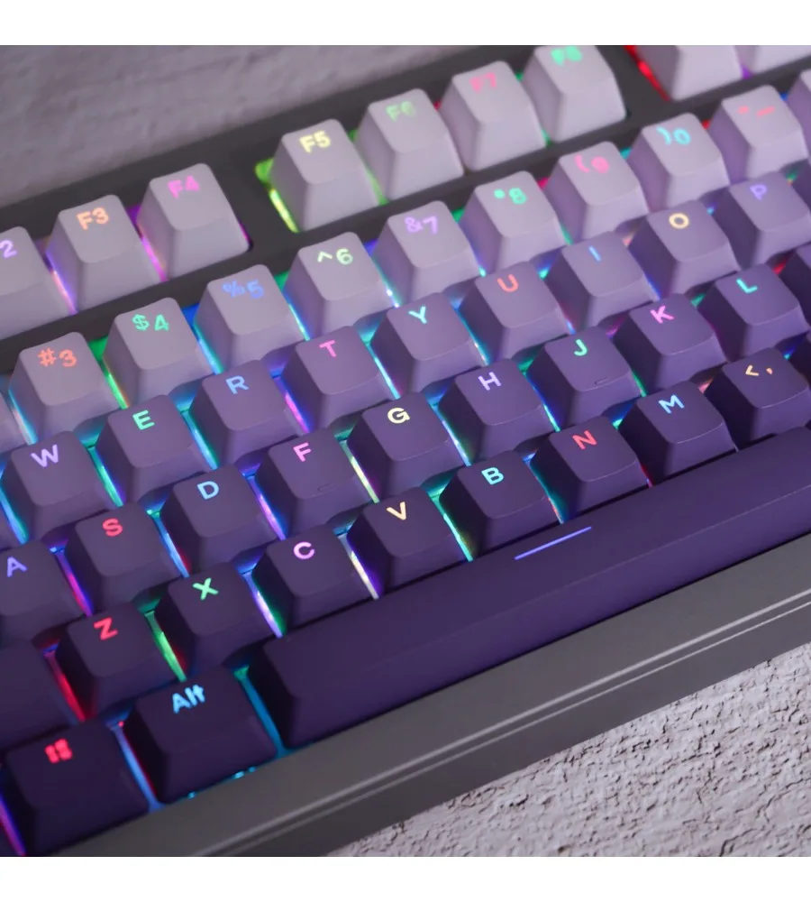 Two-color dip-dyeing suitable for Wooting and other wireless mechanical keyboards dark fragrance positive/side