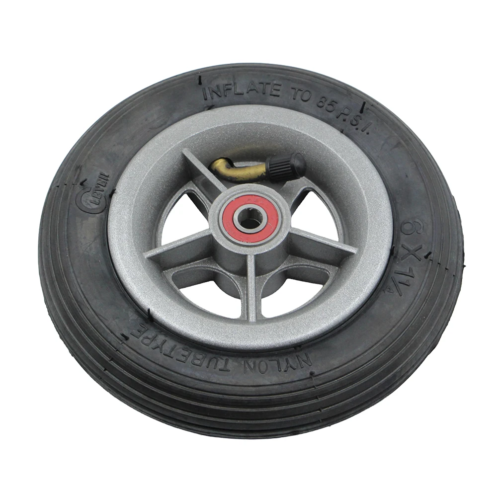 6 inch Front Rear Wheel 6x1 1/4 Outer Tire Inner Tube With Aluminum Alloy Wheels Hub for Mini Foldable Electric Scooter Parts