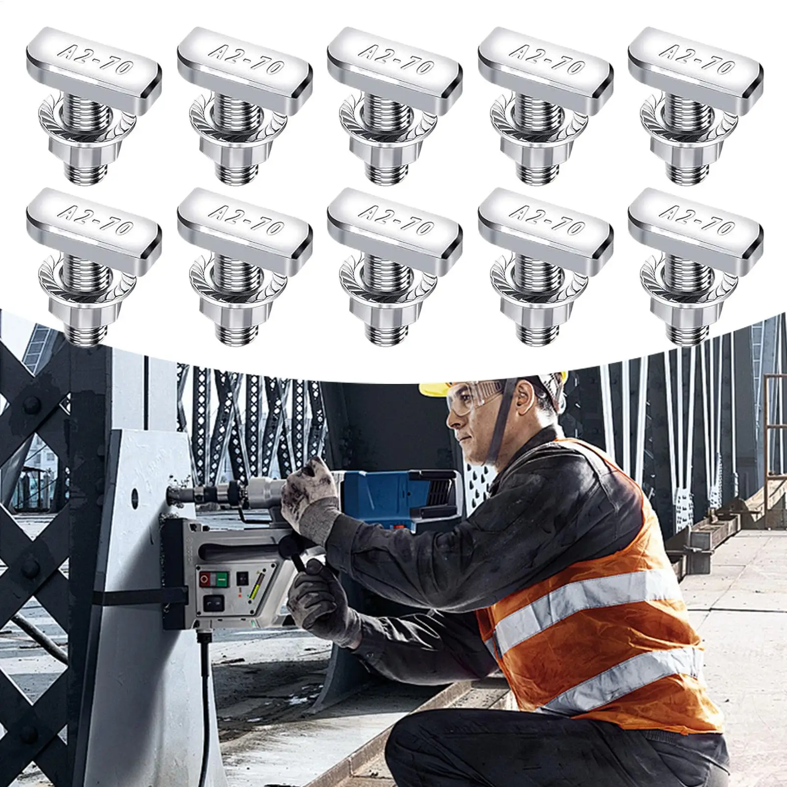 Dadi e bulloni a T Testa di martello in acciaio inossidabile Vite a T Hardware di fissaggio resistente alla ruggine per l'installazione di porte di costruzione di mobili