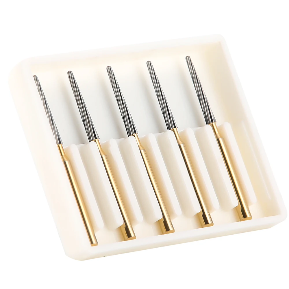 5 stücke AZDENT Dental Hartmetall Bohrer Dental Trimmen Finishing Schleifen Bohrer FG7714 Zahnmedizin Bohrer für High Speed Handstück – Detail 3