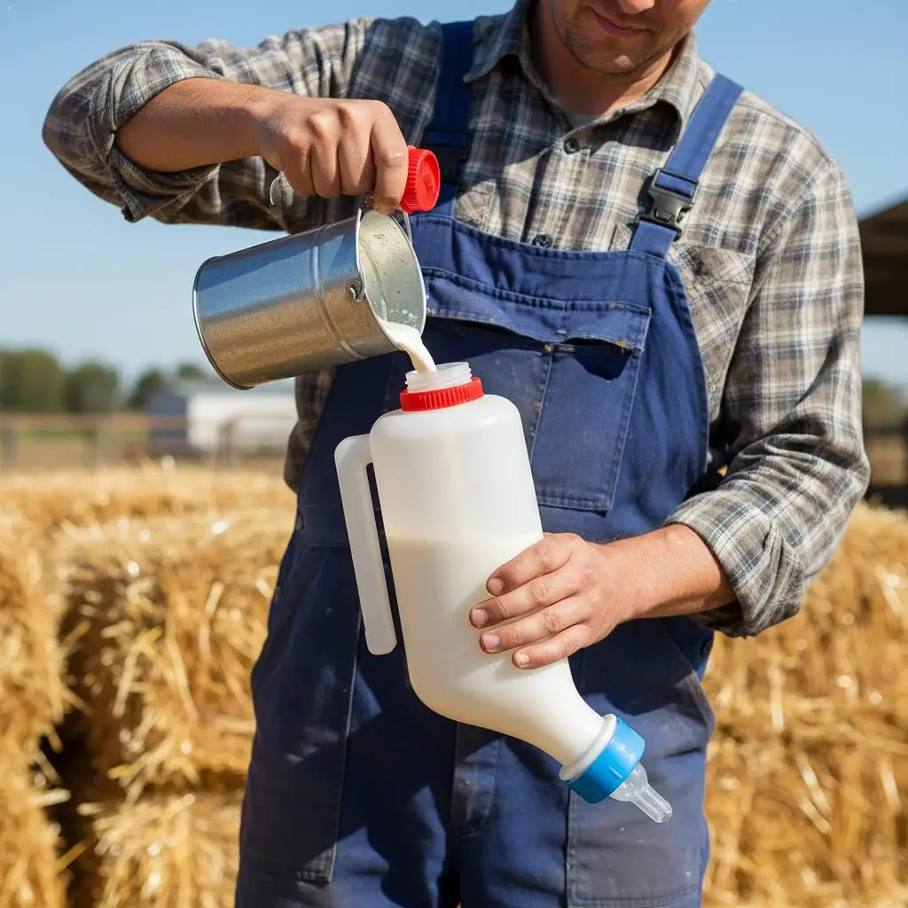 

Automatic Livestock Feeder Hanging Milk Bottle For Goat Sheep Pig Dog Soft Silicone Teat Nursing Bottle Animal Husbandry Supply