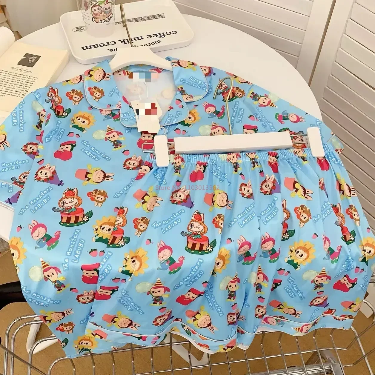 2024 New Labubu Cute Cartoon Pajamas Refreshing Summer Women'S New High End Summer Home Furnishings Can Be Outworn