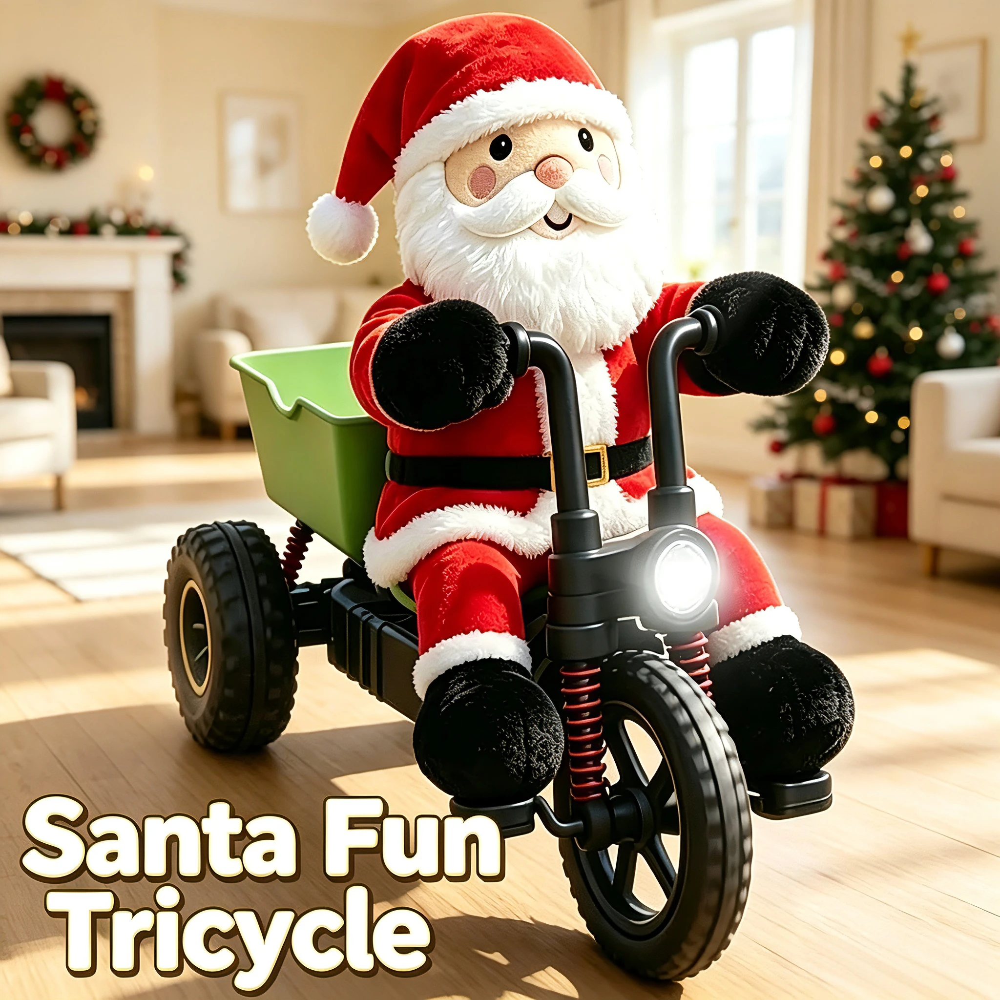 クリスマスサンタ高速三輪車おもちゃオートバイカルチャーギフト男の子女の子向け。