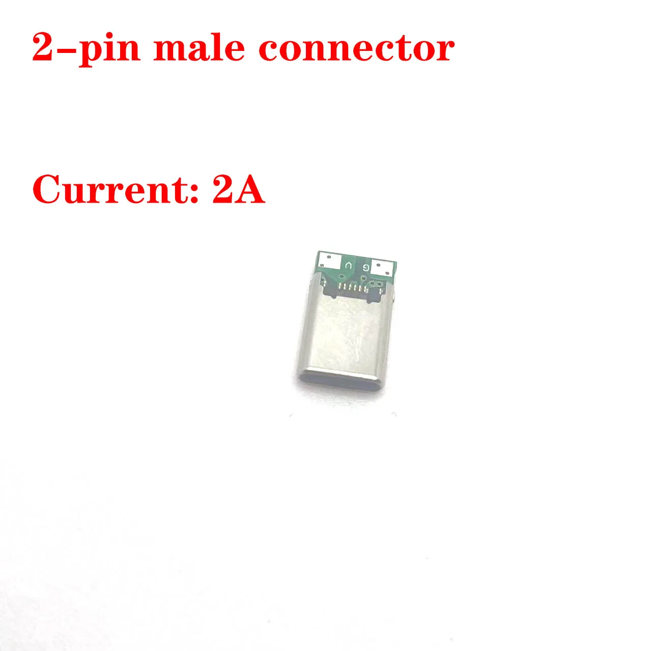 C-type 2/4Pin male solder joint plug 2A current 180 degree mobile phone fast charging plug