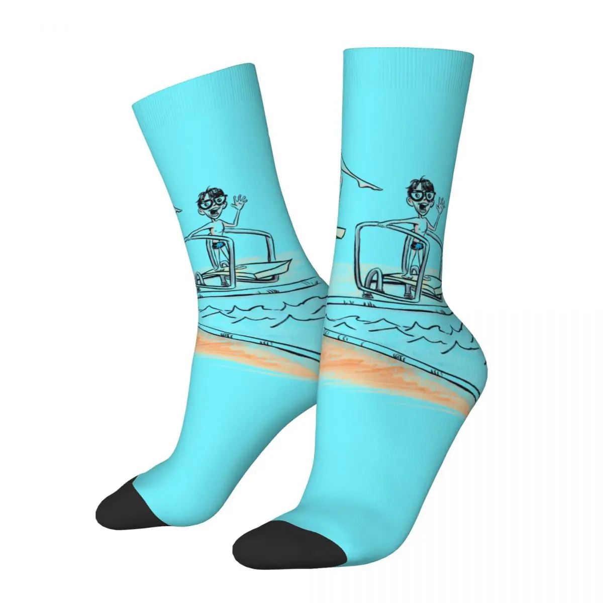 Men's compression Socks Summertime Crush Vintage Harajuku American movie The Sandlot Street Novelty Seamless Crew Crazy Sock