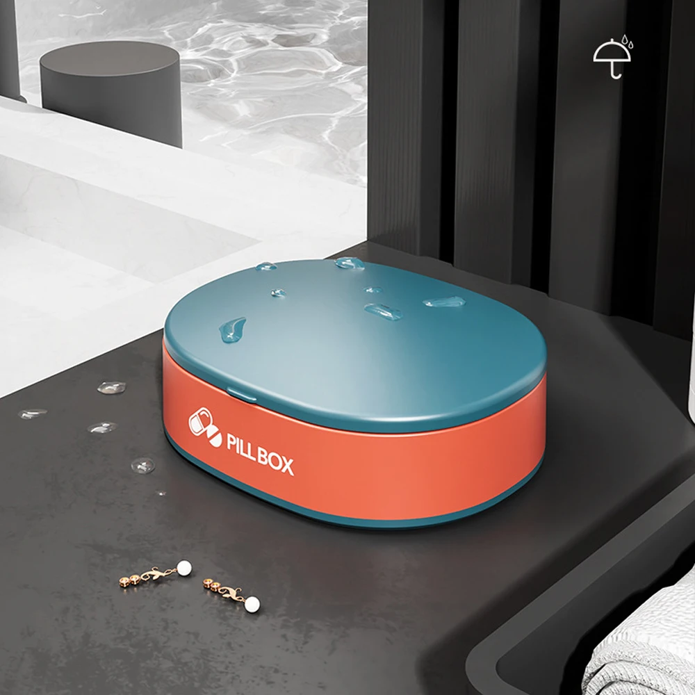 منظم حبوب الدواء، صندوق منظم حبوب السفر مكون من 6 حجرات لحمل الفيتامينات، حاوية حبوب لمنظم أدوية محفظة الجيب