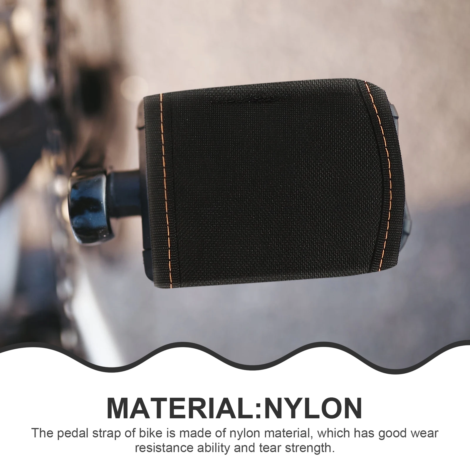 

Bike Pedal Cover Sticky Strap Footrest Protectors for Mountain Bike Practice Gear Fixing Nylon Adjustable Wide Application