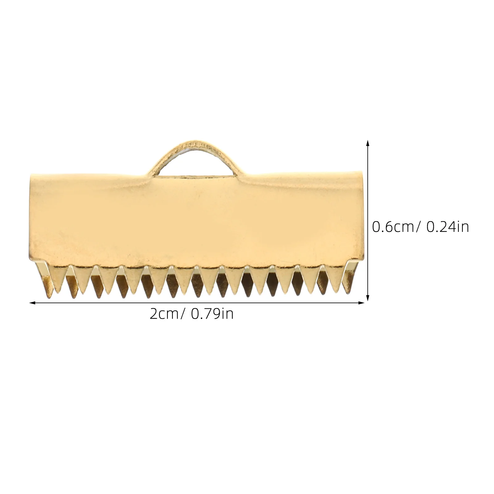 20 قطعة الشريط الذهبي ينتهي قرصة معدنية تجعيد المشبك الحبل ينتهي السحابات المشبك النتائج سوار ذاتي الصنع الخلخال 20 مللي متر