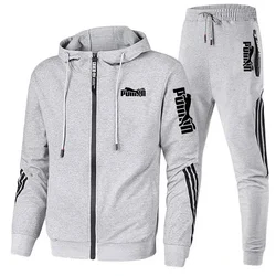 Chándal de manga larga para hombre, Conjunto de sudadera con capucha y pantalones de chándal, ropa deportiva informal de alta calidad para exteriores, traje de Jogging para gimnasio, S-3XL