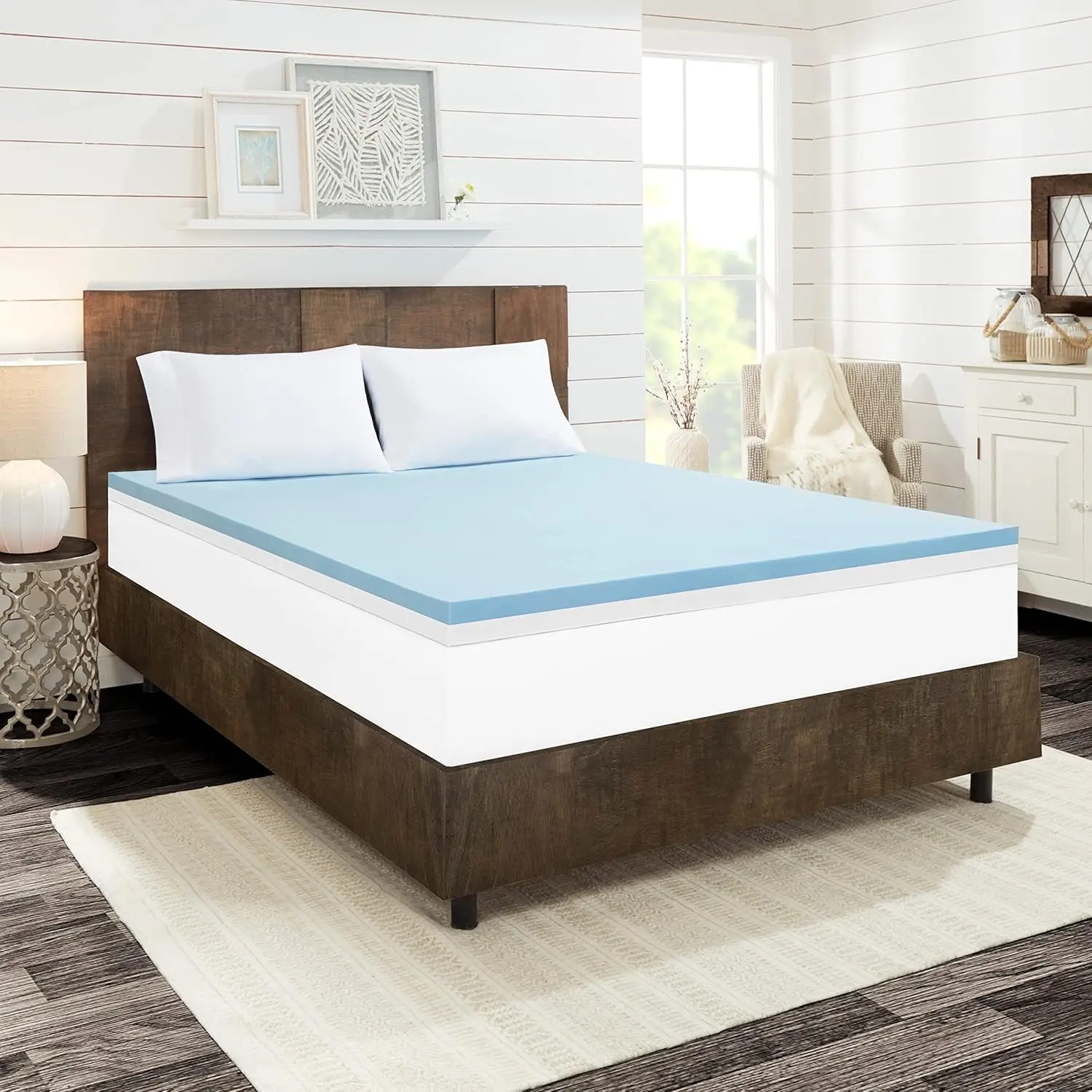 

Comfortduo 4"" Customizable Memory Foam Mattr Topper Twin