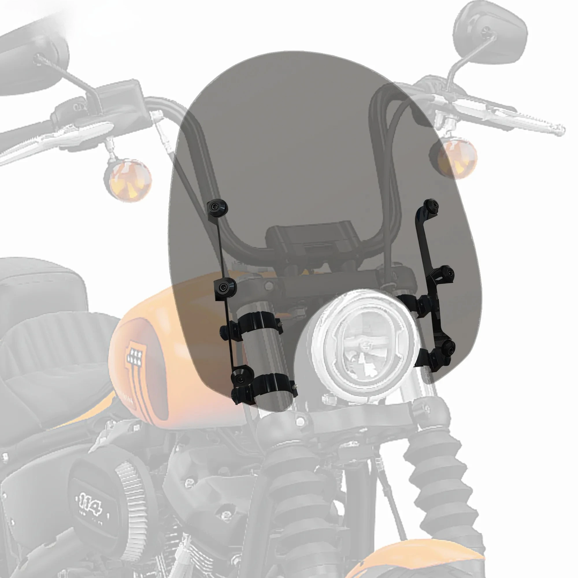 

15" Street Bob FXDB Windshield Motorcycle Wind Protection For Harley FXBB FXBBS Standard FXST Low Rider FXLR Dyna Super Glide
