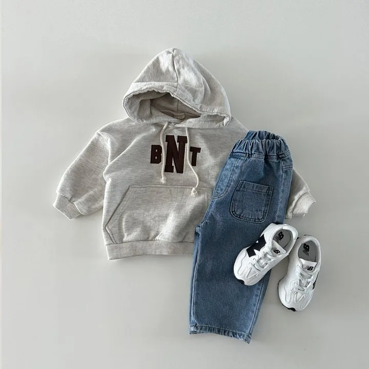 2024 Autumn New Children Long Sleeve Hoodie Cotton Children Letter Sweatshirt Boys Girls Casual Hooded Tops Infant Sweatshirt