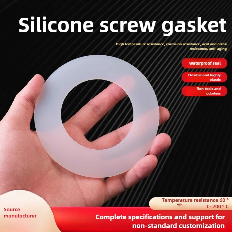 

High-Temp Silicone Washer, Flat Seal for Faucet Pipes & Vibration Damping