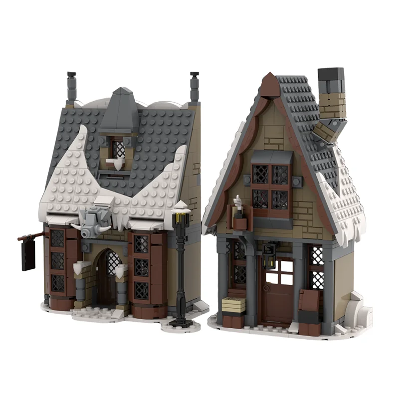766pcs MOC Harry HogsHead QuillShop Rustic Magical Village DIY Model Building Blocks Birthday Toys Gift