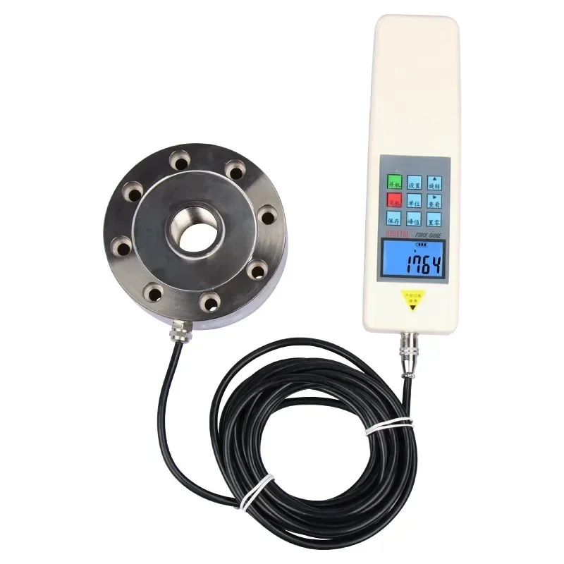 Spoke type digital push-pull force meter SH-500K large-scale range 1 ton/10 tons press gauge tester 100K