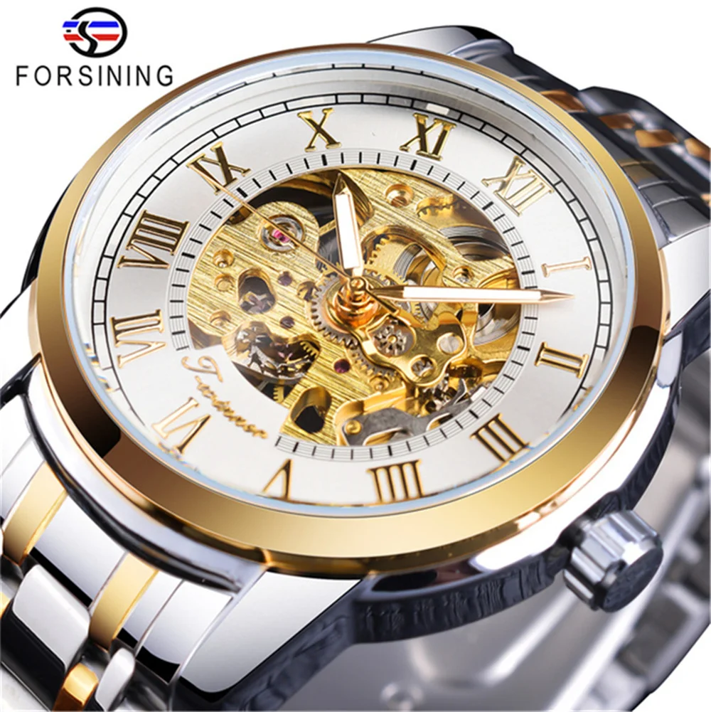 Men's Mechanical Watch with Skeleton Design, Gift
