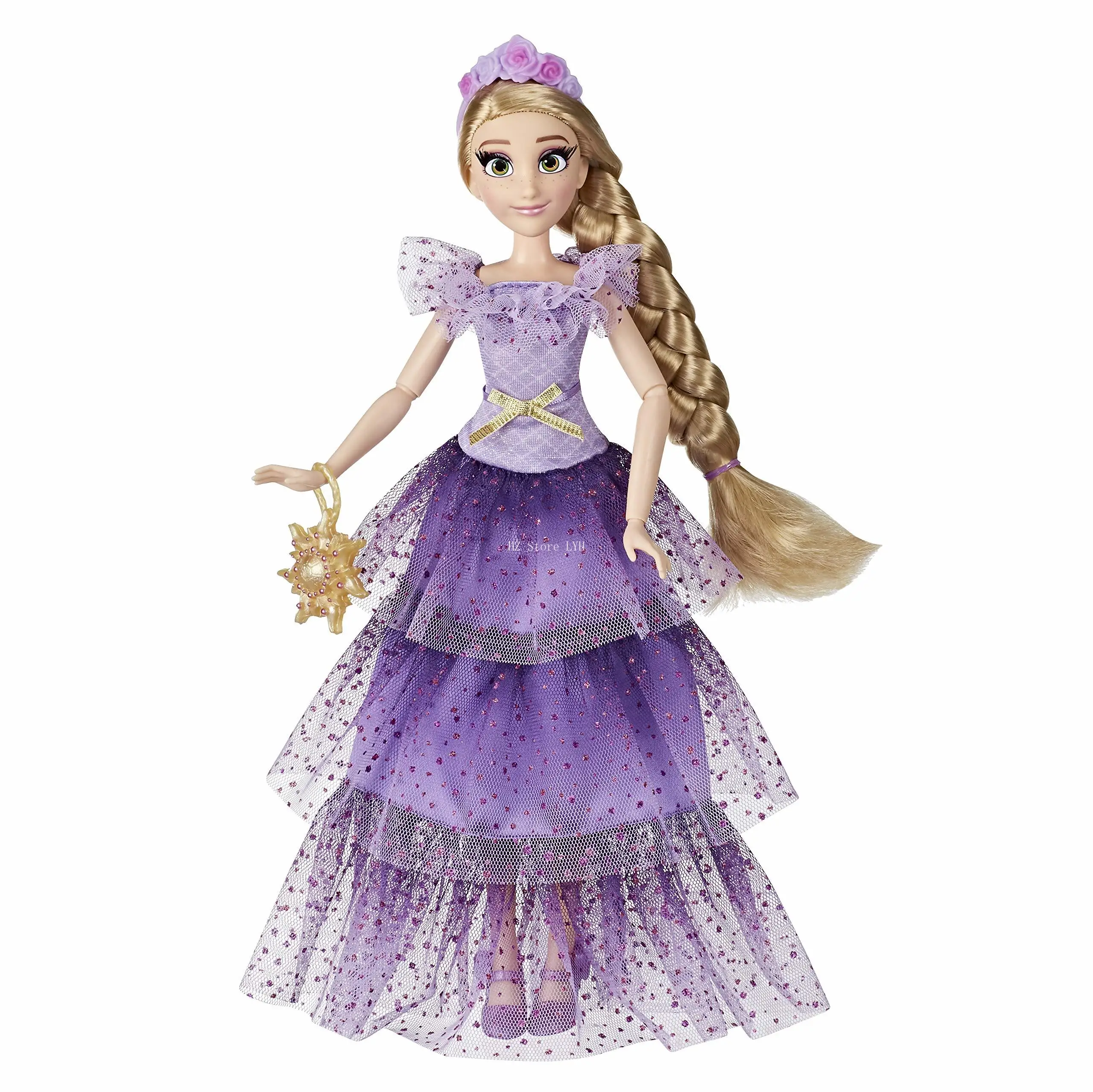 Hasbro Disney Princess Style Series Rapunzel Fashion Doll, Contemporary Style Dress with Headband, Purse and Shoes Toy for Girls