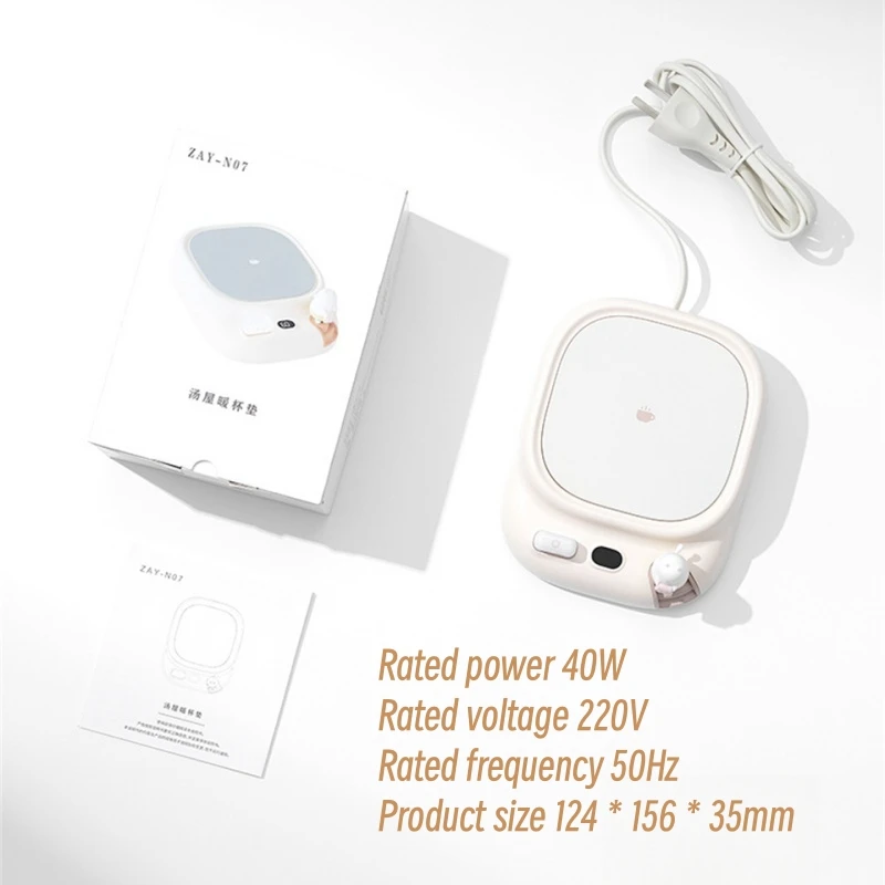 แผ่นอุ่นแก้วกาแฟไฟฟ้า4ชิ้นขนาด220V, แผ่นร้อนไฟฟ้าสำหรับอุ่นนมชา