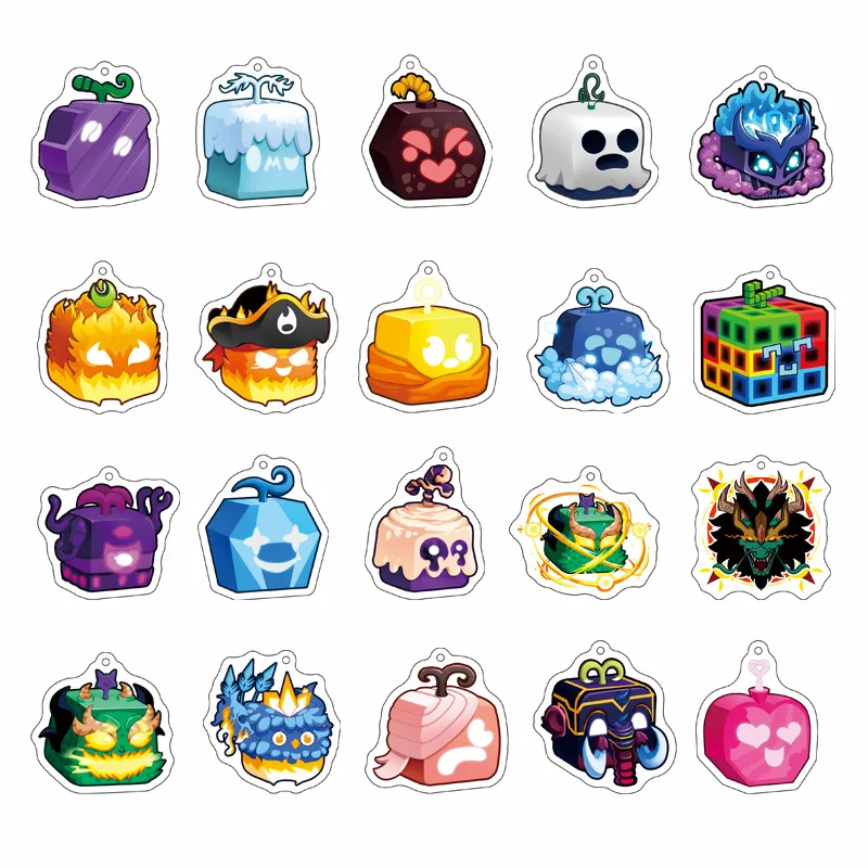 

Blox Fruit Acrylic Fun Keychaing Anime Related Products Boys Gift Key Chain Bag Charms Souvenir Creative New Pendant Jewelry