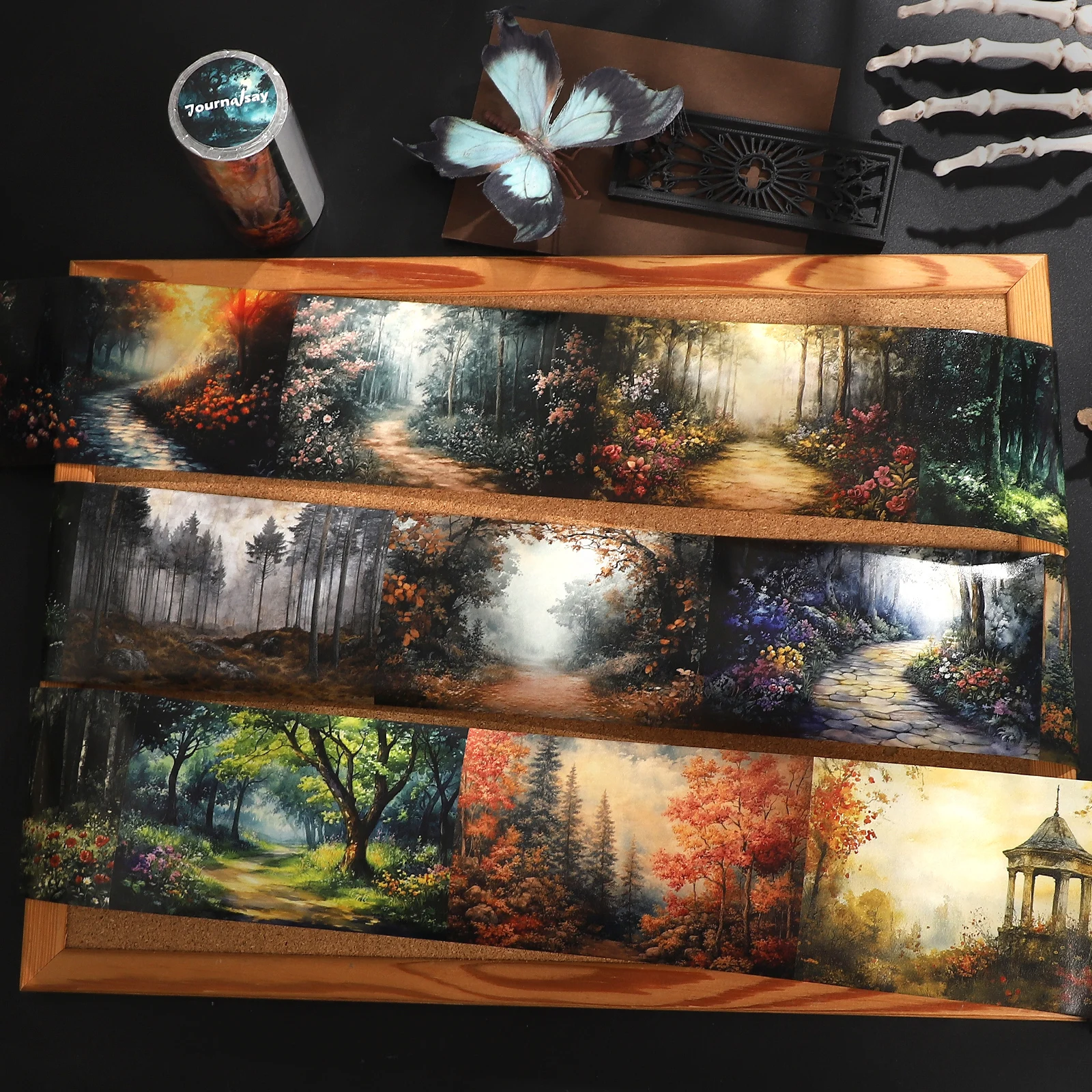 80mm*510cm Vintage Magic Forest Landscape Washi Tape Creative DIY Journal Material Collage Scrapbooking Stationery