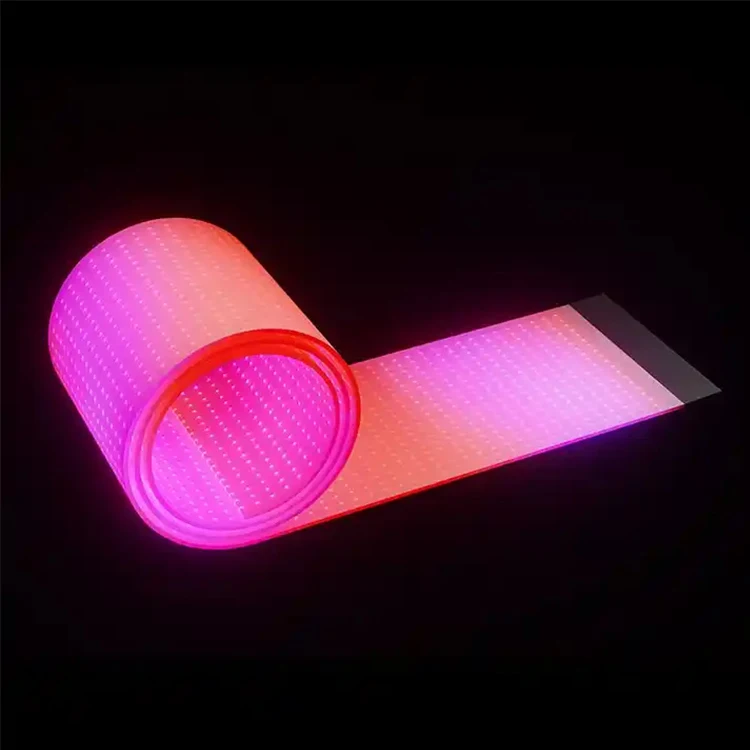 Lightweight Plug and Play Indoor Adhesive Flexible Transparent LED Film Crystal Screen Display Panel for Glass - view 4