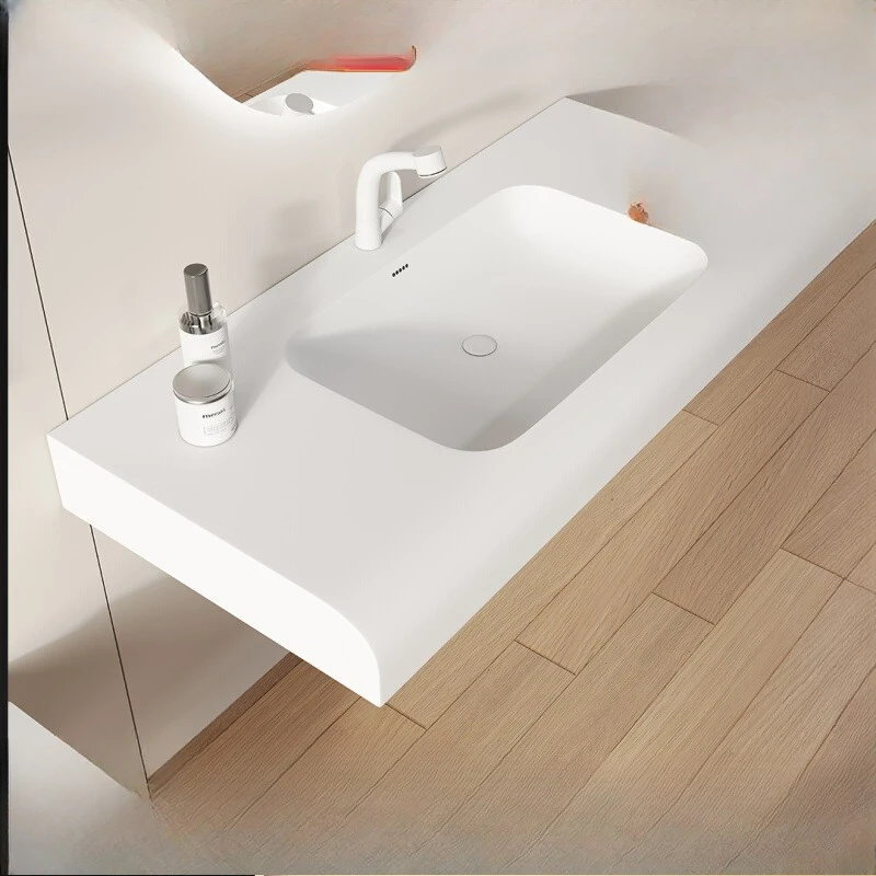

Integrated basin skin feeling countertop bathroom cabinet combination separate washbasin custom washbasin