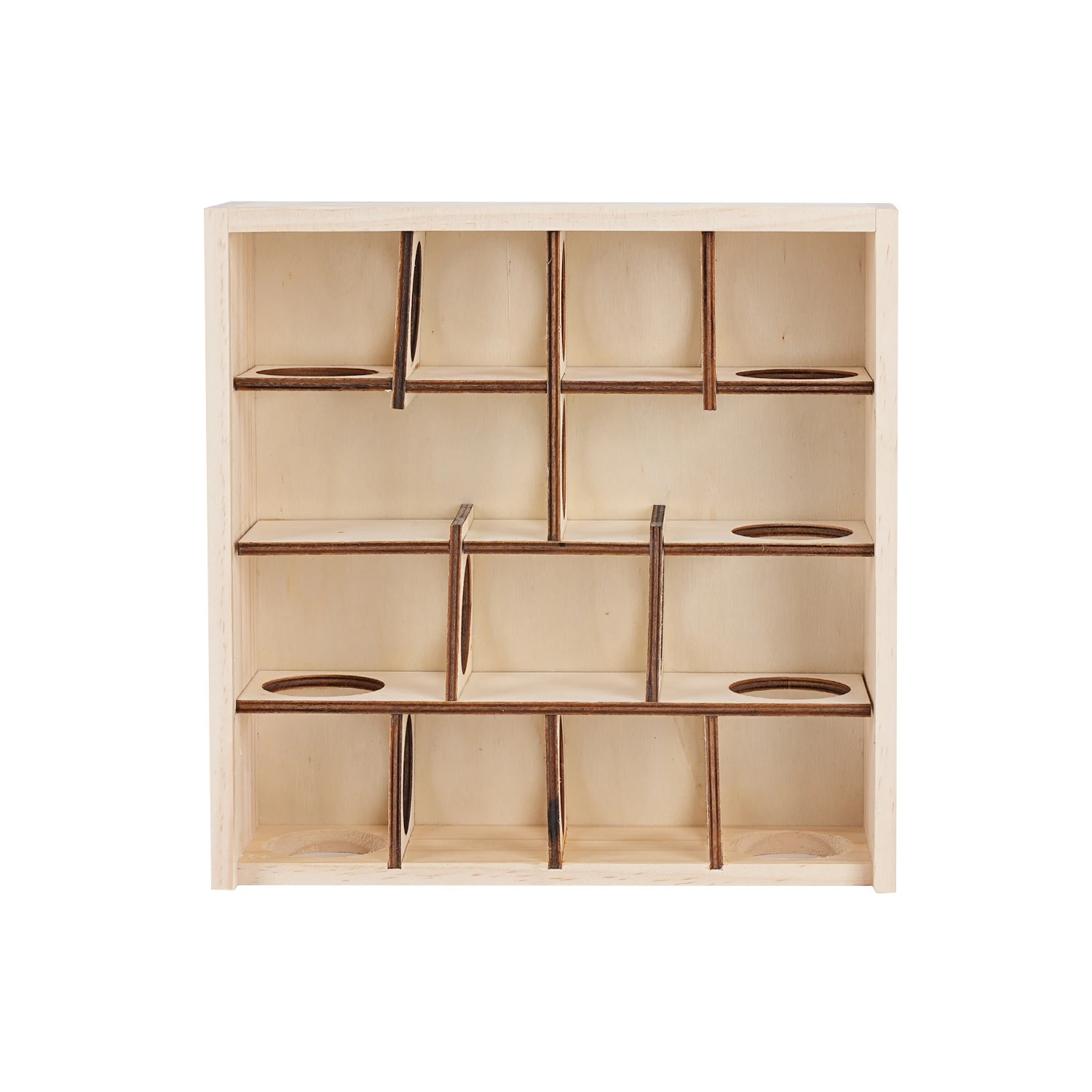 

Wooden Hamster Tunnel Maze with Cover Interactive Hamster Tunnel Exploring Toys for Hamsters Mice Small Gerbil