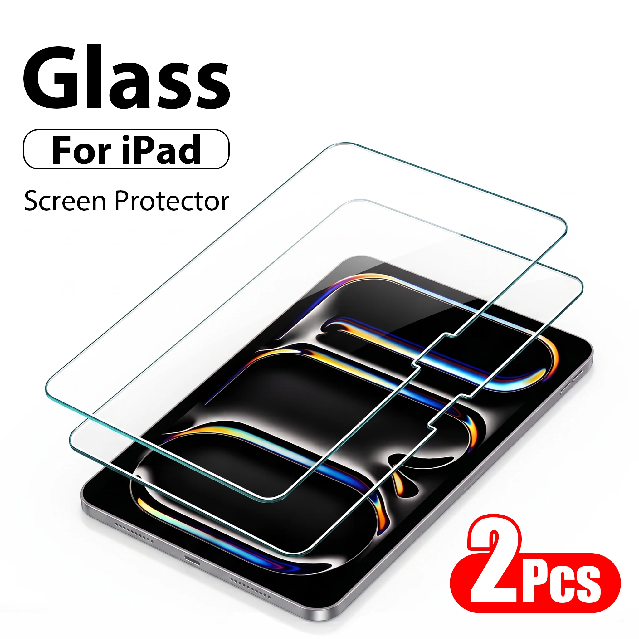 Tempered Glass For iPad 10th 9th Generation A16 Pro 12.9 11 13 2026 Screen Protector For ipad Air 4 5 Mini 6 7 7th 8th 10.2 Film