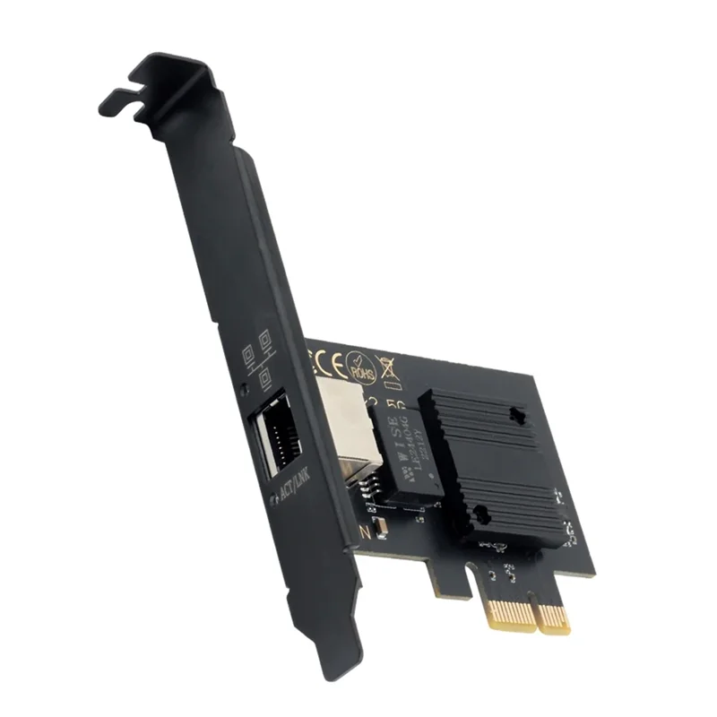 

2500Mbps PCI-E To RJ45 Network Card I226 Chip Gigabit Ethernet Black PC+Metal For Laptop PC