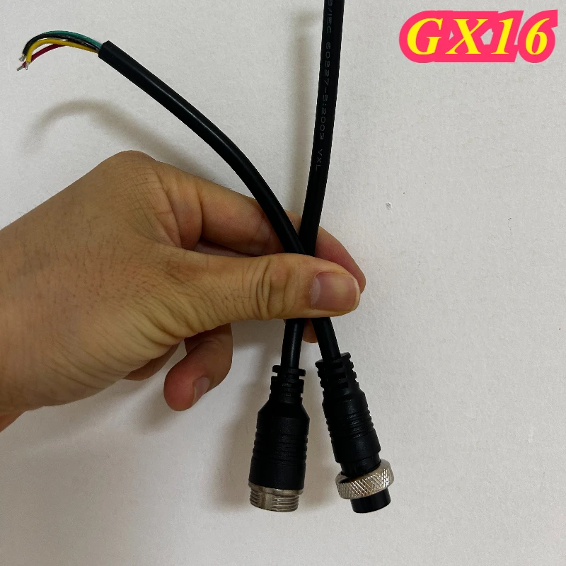 GX16 Male Female 2 3 4 5 6 7 8 10 Pin Aviation Connector  Car Plug M16 IP67 Waterproof 20cm Power Cord Pure Copper Wire Core