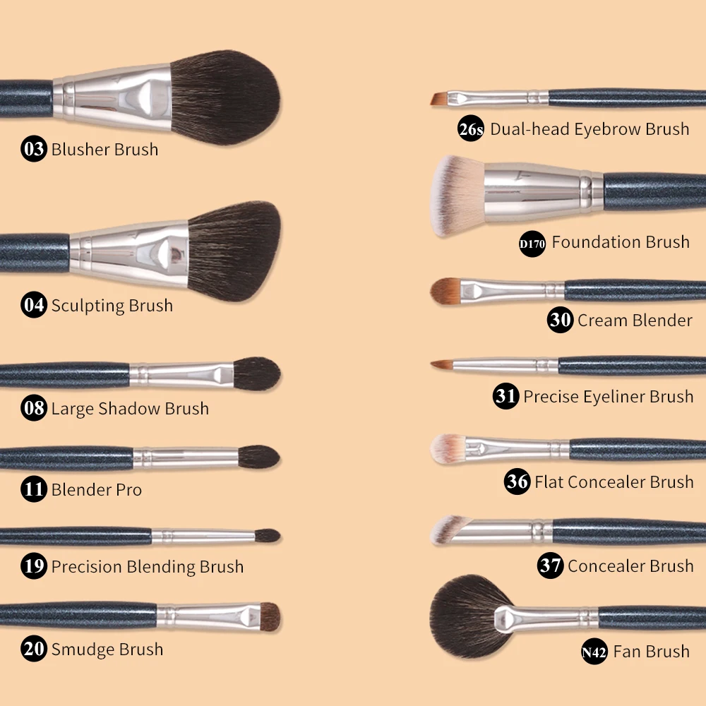 OVW Professional Natural Synthetic Foundation Powder Contour Blending Eyeshadow Highlighter Makeup Brush 1pcs