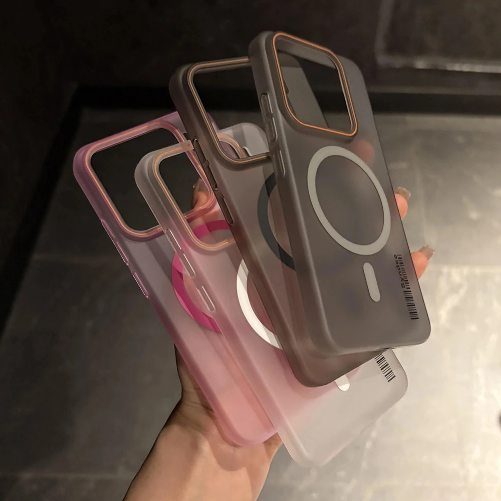 حافظة رفيعة غير لامعة ذات نافذة كبيرة Magsafe للشحن اللاسلكي لهاتف Xiaomi 17 Pro Max 15 T Pro غطاء مقاوم للصدمات فائق الشفاف #4