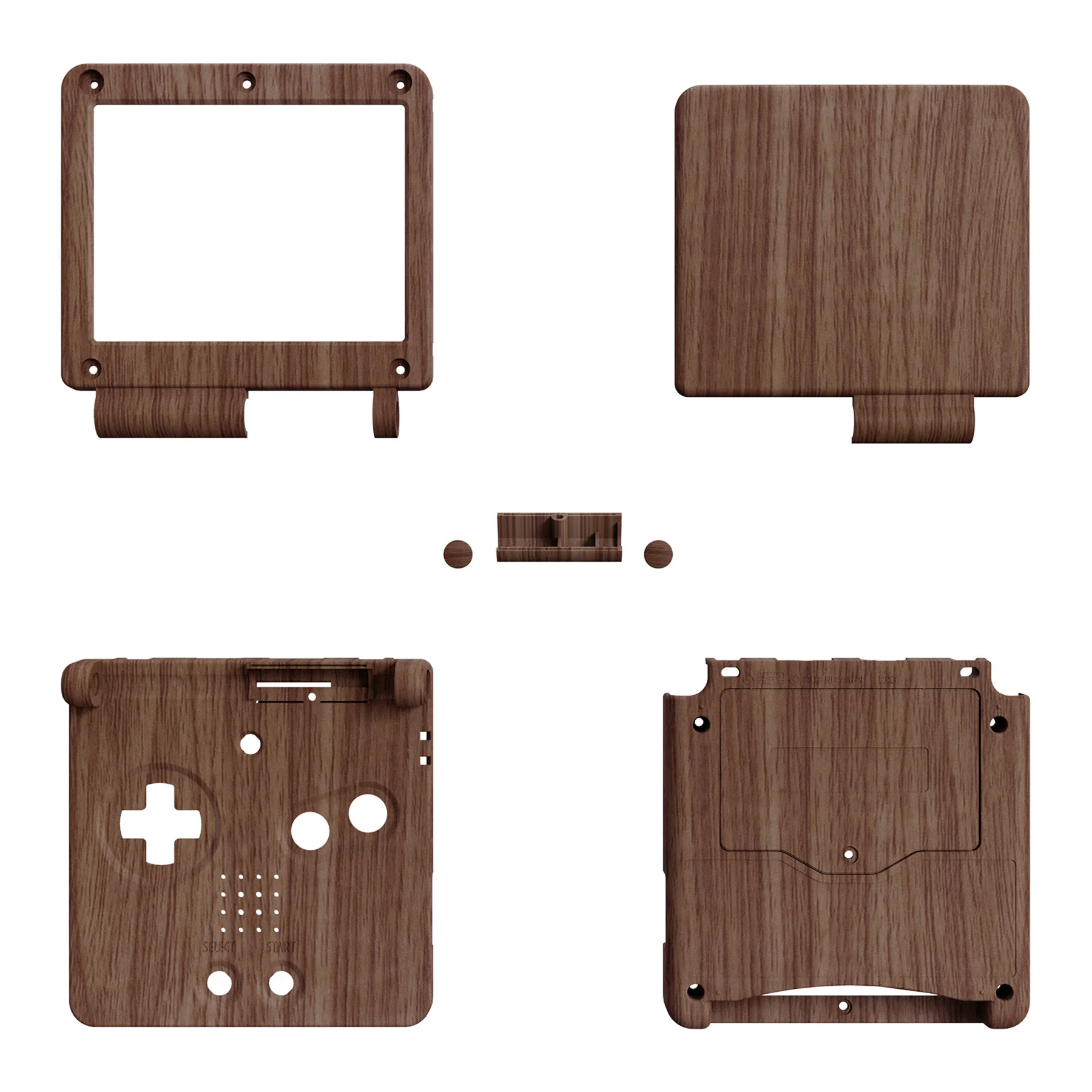 eXtremeRate Replacement Housing Shell for Gameboy Advance SP (GBA SP) - Wood Grain