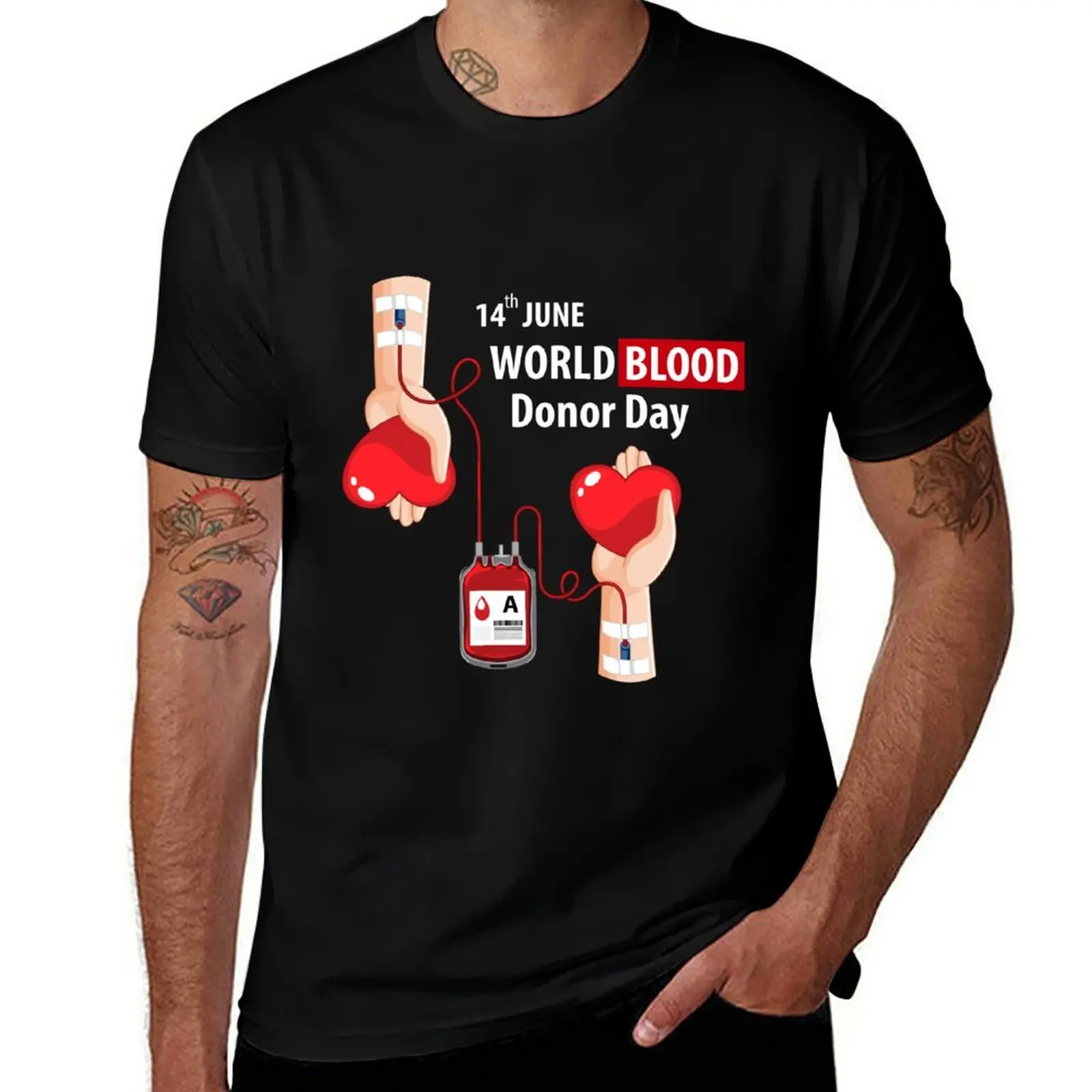 Blood Donor Blood Donation T-Shirt Summer Holiday T-Shirt