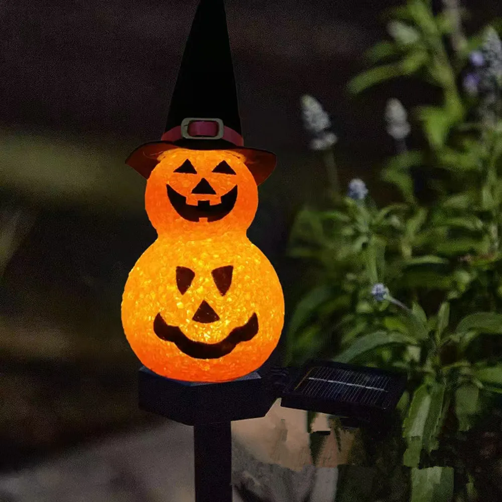 Halloween Solar Lights Outdoor Pumpkin Lamp LED Garden Decoration Waterproof Landscape Christmas Lights Lamps Home Balcony 654