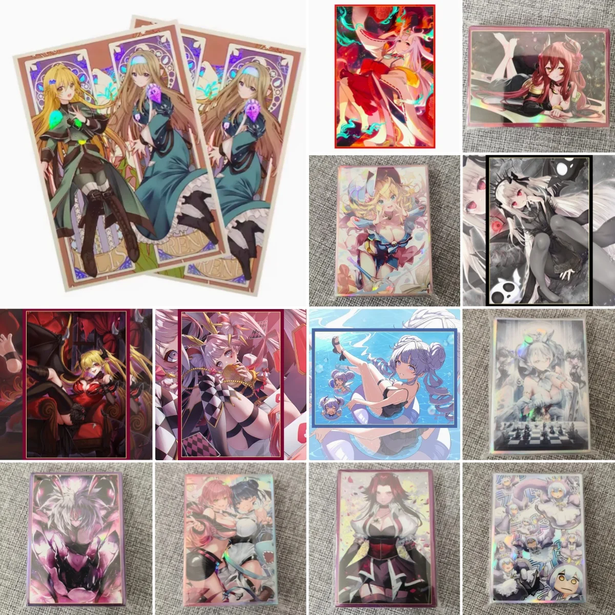 

50pcs/pack Game Yu-Gi-Oh! Duel Monsters Card Sleeves Anime Yugioh Black Magician Girl Evil Twin Ki-sikil & Lil-la Card Case Gift