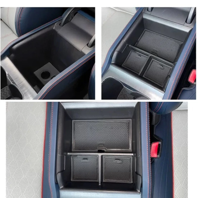 For BYD Atto 3 2022 2023 Car Central Armrest Storage Box Content Center Console Interior Decoration Accessories ABS