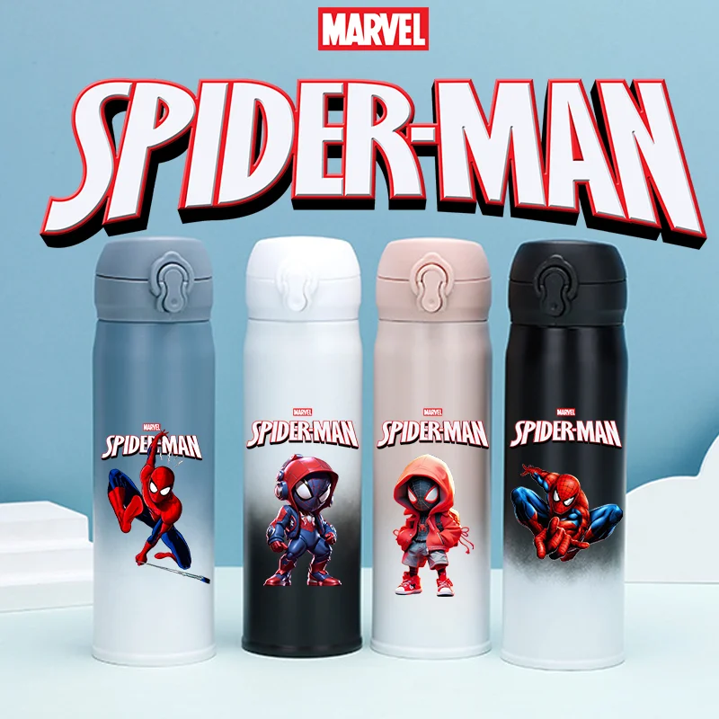 Marvel's Spider Man and Hulk Outdoor Sports Large Capacity  Portable Stainless Steel Water Bottle Drinking Cup Student  Gift