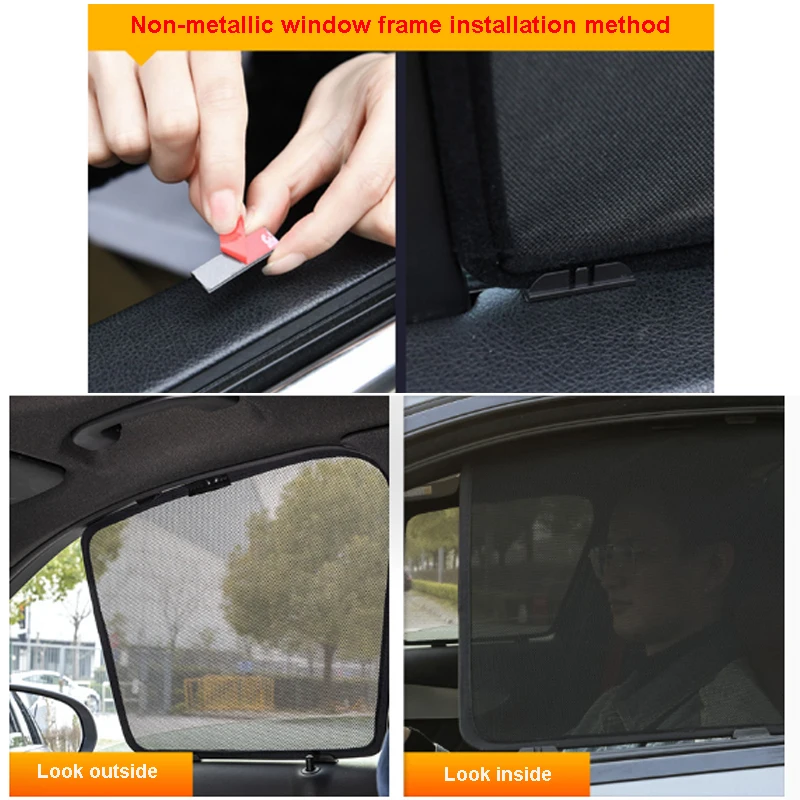 For Hongqi HS5 2019 2020 2021 2022 Accessories Car Mesh Sunshade Side Window Curtain Sun Visor Sunscreen Heat Insulation Cover