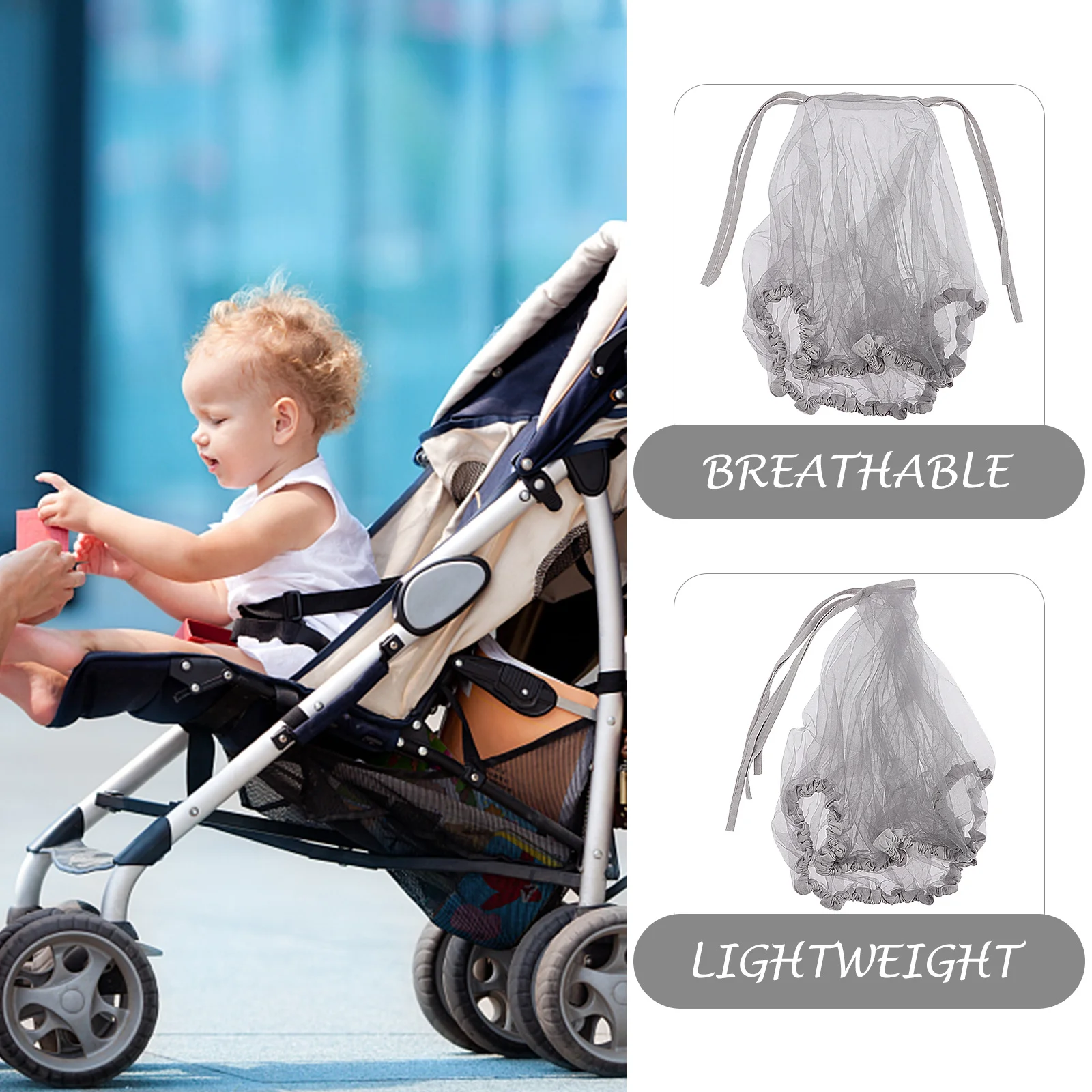 

Baby Stroller Mosquito Net Lightweight Breathable Protective Mesh for Stroller Pram Pushchair Cover Baby Carrier Net