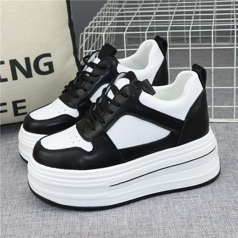 

Женские ботинки-кроссовки на платформе из натуральной замши, 10 см, осенне-весенние, на толстой подошве, высокие, брендовые